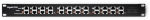 Qoltec 54478 RACK patch panel, 12 ports, PoE, Black