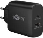 Goobay USB-C&trade; PD GaN Dual Fast Charger (65 W) black