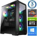 INTOP Ryzen 7 5700X 16GB 1TB SSD M.2 NVME+2TB RTX3050 6GB WIN11