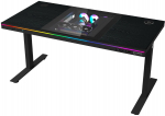 LORGAR dual-motor sit/stand adjustable gaming desk with PC case