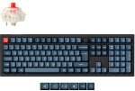V6 Max (schwarz/blaugrau, DE-Layout, Gateron Jupiter Red, Hot-Swap, RGB)