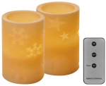LED decoration &ndash; 2&times; wax candle, 12.5 cm, 2&times; AA, controller, timer