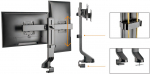Maclean Double Desk Mount Hanger MC-854