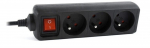 Energenie Gembird UPS power strip 3FR/16A/C14/0.6m/black