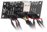 Alphacool Front I/O-Panel mit USB 2.0 und Kabelsatz f&uuml;r Servergeh&auml;use