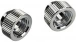 Bitspower Touchaqua Adapter gerade G1/4 Zoll AG auf G1/4 Zoll IG - 2er Pack, silber