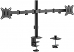Maclean desk mount for 2 monitors, VESA 75x75 and 100x100, 17-32", 2x 9kg, MC-754N