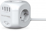 RealPower Steckdosenw&uuml;rfel PowerBox 431 3xUSB-A 1xUSB-C