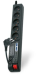 ACAR 504WF Black 5 AC outlets 230 V 3 m