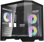 Darflash FT350 computer case + 5 aRGB fans (black)