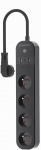 Gembird Smart power strip Tuya 4xFR 2xUSB-A 1xUSB-C bl