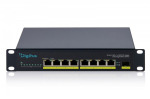 DIGITUS Switch 8-Port 10" Gigabit Unmanaged 80W PoE schwarz