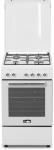 Simfer | Cooker | 5405SERBB | Hob type Gas | Oven type Electric | White | Width 50 cm | Electronic ignition | Depth 60 c