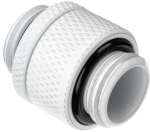 Alphacool Eiszapfen double nipple rotatable G1/4 AG to G1/4 AG - White