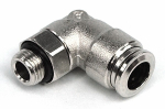 8mm G1/8 plug fitting 90&deg; revolvable nickel coated complete