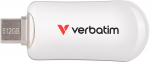 STICK 512GB Verbatim Plectra White USB-C Flash Drive 30231