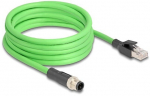 DELOCK M12 Kabel D-kodiert 4 Pin St. zu RJ45 St. PURTPU 5m