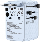 Verbatim Charge 'n' Travel 100W Universal Travel Adapter Blue