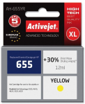 Activejet AH-655YR Ink (replacement for HP 655 CZ112AE; Premium; 12 ml; yellow)
