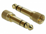 DELOCK Adapter 6,5mm Klinkenst.>3,5mm Klinkenbu.3pin 2 St&uuml;ck