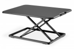 DIGITUS 6-Height Adjustable Desk Converter with MDF Board, Black