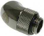Bitspower Winkel G1/4 Zoll to IG 1/4 Zoll - Shiny Black, 45 degree dreh.