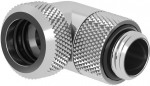 Barrow Multi-Link Adapter Anschluss 90 Grad G1/4 Zoll AG auf 12mm AD Hardtube - drehbar, silber