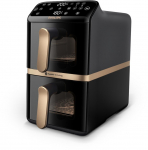 Philips 4000 series Dual Stack Airfryer Vertical Basket 10L Double Stand-alone 2750 W Hot air fryer Black