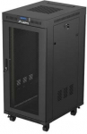 Lanberg Standing 19" 24U Rack Installation Cabinet 600&times;800 Black with Perforated Door and LCD (Flat Pack) V2