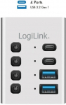LogiLink Hub USB3.2 Gen1, 4 ports , USB-A/C, on/off switc