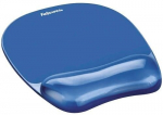 Fellowes CRYSTAL Mouse & Wrist Pad Gel cyan