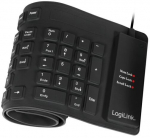 LogiLink Flexible Waterproof Keyboard - Black