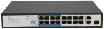 Extralink PoE Switch VIRTUS V3 16x 100Mb/s PoE/PoE+, 2x Gigabit RJ45 + 1x SFP, 150W