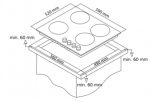 Simfer | Hob | H6.040.DECSP | Vitroceramic | Number of burners/cooking zones 4 | Touch | Black