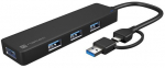 NATEC USB-C Hub Mayfly 4-port + adapter