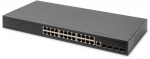 DIGITUS Switch 19" 24-Port 4x SFPGigabit managed schwarz