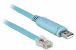 DELOCK RS-232 Konsolenkabel, USB-A Stecker > RJ45 Stecker 2m