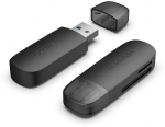 Vention 2-in-1 USB 3.0 A Card Reader(SD+TF) Black Dual Drive Letter