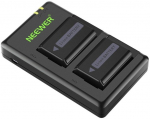 Neewer set of 2 Sony NP-FW50 replacement batteries and NP-FW50 charger