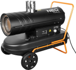 Oil-fired heater with exhaust gas discharge 20 kW