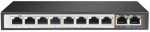 Extralink Switch PoE PERSES 8x Gigabit PoE/PoE+, 2x RJ45 Uplink Gigabit, 96W