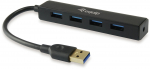 Equip USB-Hub 4-Port 3.0 ->4x3.0 5Gbps o.Netzteil sw