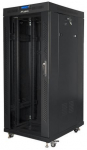 Lanberg Standing rack cabinet 19 inches 27U 800x1200 black LCD glass door FLAT PACK