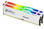 Kingston FURY Beast 32GB (2x16GB) DDR5 6400MT/s CL32 White RGB EXPO DIMM