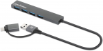 MANHATTAN Kombo-Hub 4Port USB 3.0 Typ-CTyp-A 4xUSB-A Buchse