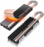 GRAUGEAR Heatpipe K&uuml;hlk&ouml;rper SSD M.2 NVMe 2280 Graphen-Kupfe