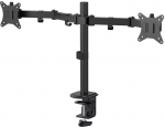 eSTUFF Dual Office Monitor Desk Mount Quick Release VESA 75x75 and 100x100, Screen Size 17"-32".