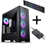 PHANTEKS Eclipse G400A PC Case Bundle + Matrix LED + Nexlinq V2 Controller - Black