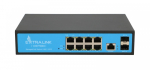 Extralink PoE Switch VICTOR 8x Gigabit PoE/PoE+, 2x SFP, 1x Console Port, 150W, Managed