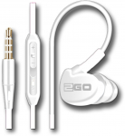 2GO In-Ear Sport-Headset "Active" m. Rufann.Lautst&auml;rker. we